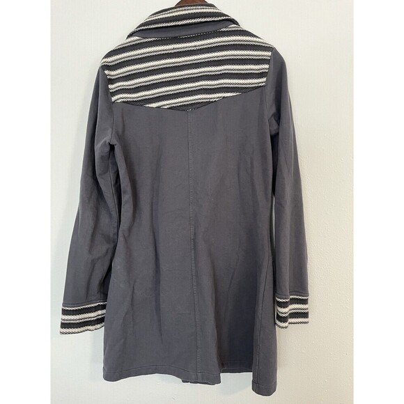 Prana Jacket Women’s L Large Rowen Gray Button Up‎ Cotton Lightweight Longline - Picture 3 of 8